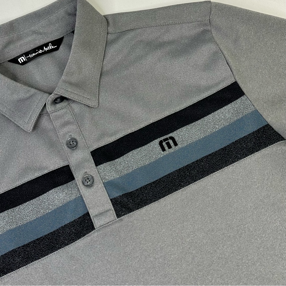 TRAVIS MATHEW PRIVATE DOCK GOLF POLO HEATHER MEDIUM GREY MEDIUM